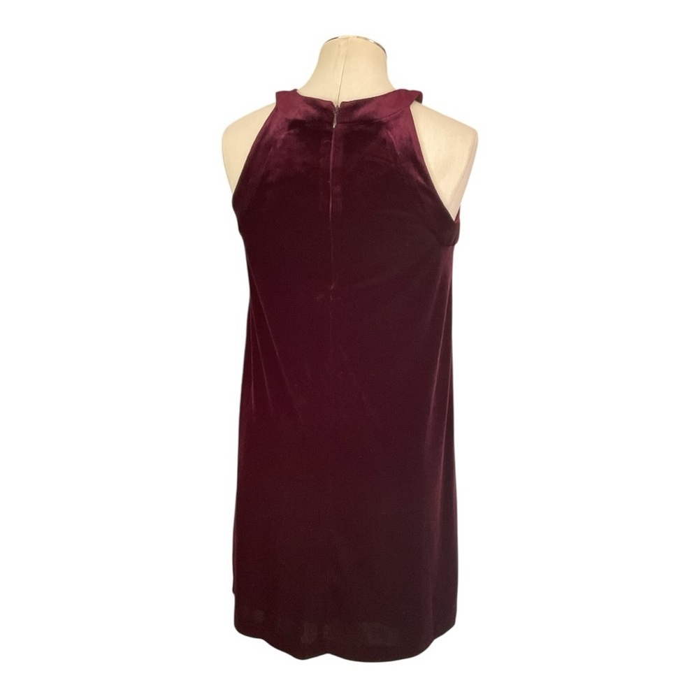 Betsey Johnson Velvet Halter Dress Women’s Size 2 Burgundy Cocktail Party - Picture 4 of 7